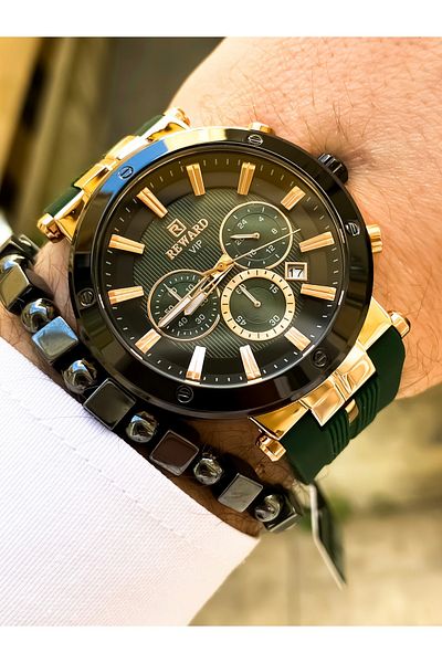 Reward Sport Model Green Color Waterproof Men Wrist Watch