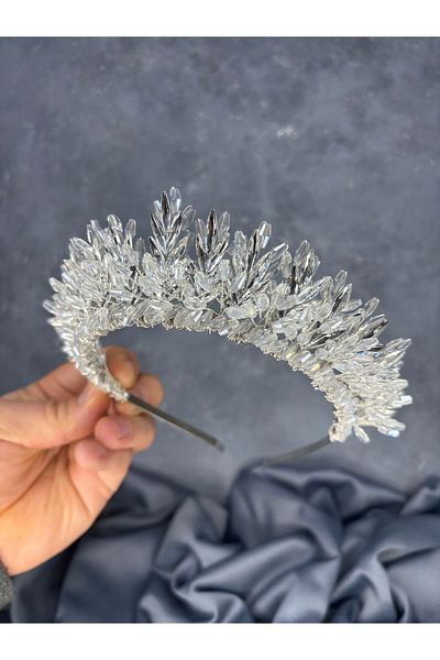 Hayalperest boncuk River Beaded Bridal Henna Crown Hair Accessory