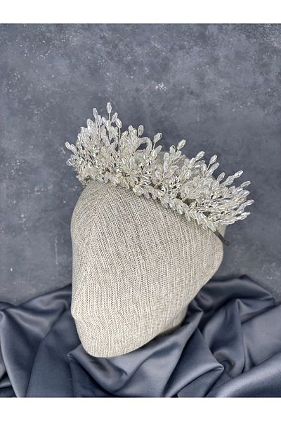 Hayalperest boncuk Elisa Design Beaded Bridal Henna Crown Hair Accessory