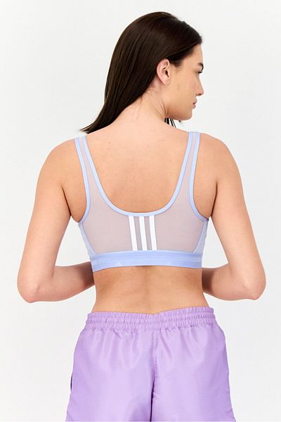 adidas Women Padded Sports Bra, Light Blue
