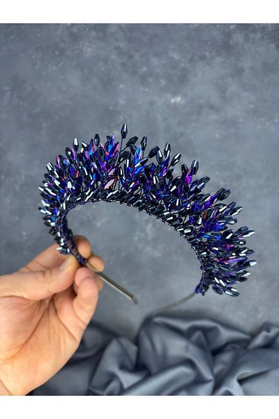 Hayalperest boncuk River Beaded Bridal Henna Crown Hair Accessory