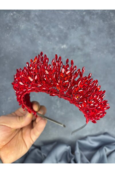 Hayalperest boncuk Elisa Design Beaded Bridal Henna Crown Hair Accessory