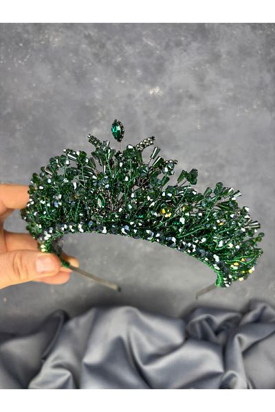 Hayalperest boncuk Livan Beaded Bridal Henna Crown Hair Accessory