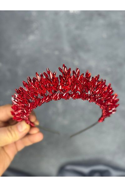 Hayalperest boncuk River Beaded Bridal Henna Crown Hair Accessory