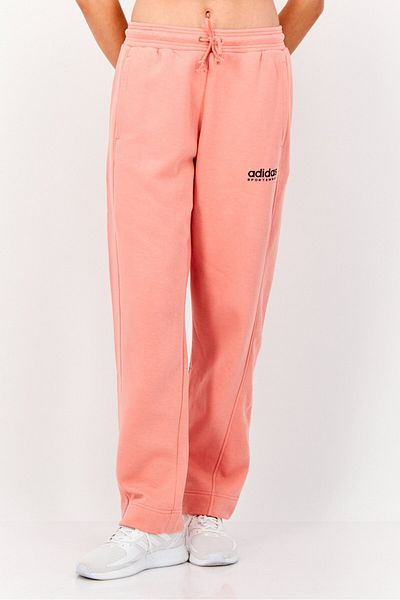 adidas Women Sportswear Fit Drawstring Outdoor Sweatpants, Coral