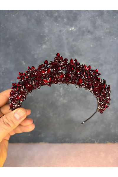 Hayalperest boncuk Umay Bead Embroidered Bridal Henna Crown