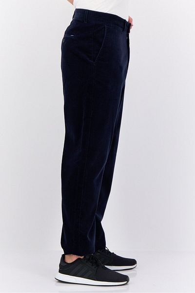 Gant Men Regular Fit Solid Corduroy Pants, Navy Blue