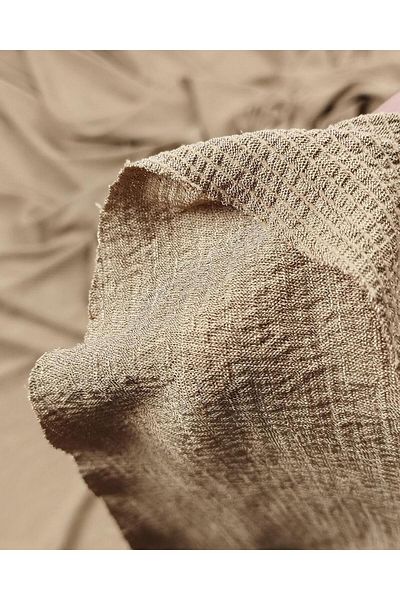 Kumaş Parça Λεπτό πλεκτό σε καφέ γάλακτος (Πλάτος 130 cm x Μήκος 220 cm)
