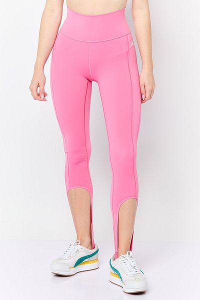 adidas Women Tight Fit Brand Logo Leggings, Pink