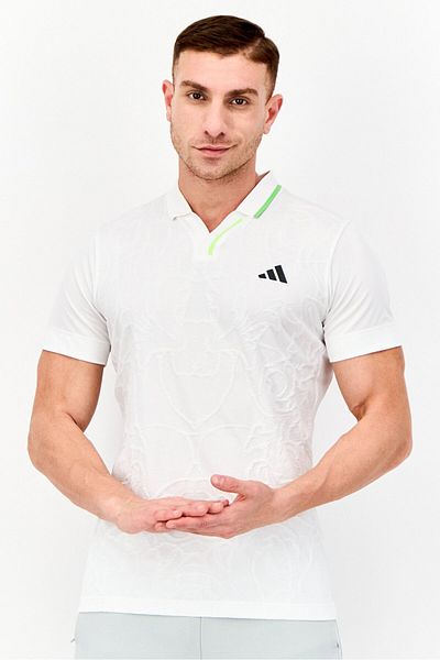 adidas Men Sportswear Fit Short Sleeve Outdoor Polo Shirt, White