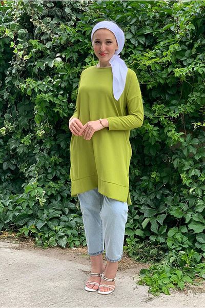 Moda Rosa 25Y4328 - Oil Green - Low Sleeve Tunic