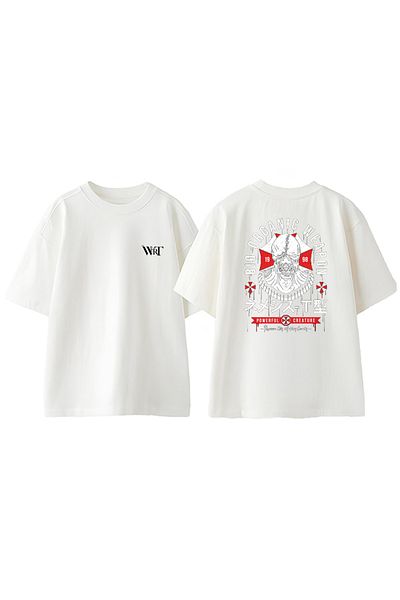 THEWERT Μπλουζάκι Bio Organic Weapon Design Πίσω Βαμβακερό Λευκό Oversize T-shirt