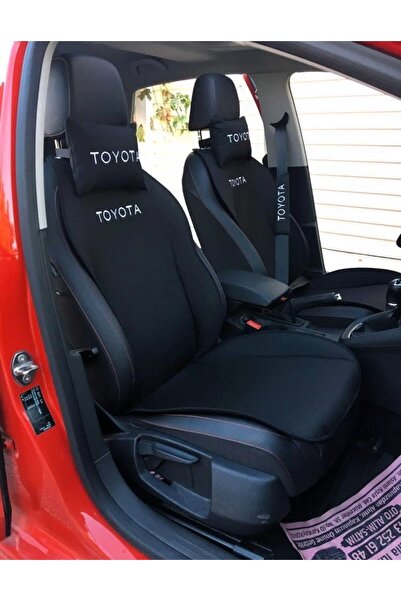 STİLİX GARAGE TOYOTA Бродирана предна двойна възглавница за кола 2 възглавниц...