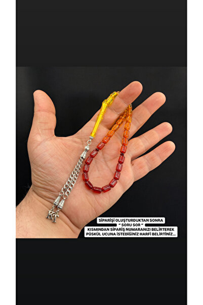 Kt HARFLİ TESBİH POLANYA DAMLA BENZETME TOZ KEHRİBAR TESBİH