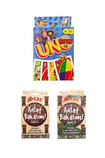 Oyunsal بطاقة ألعاب Brawl Stars Uno + Let's Tell Series 1 + Series 2 - مجموعة...