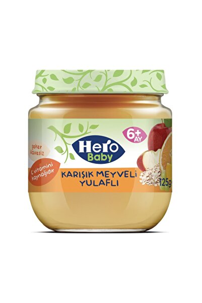 Hero Baby Karışık Meyveli Yulaflı Kavanoz Maması 125 gr * 6 Adet