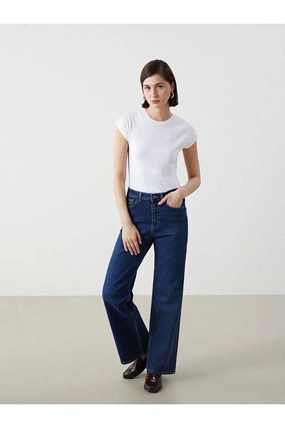 LC Waikiki Tricou alb pentru femei LCW Vision cu decolteu