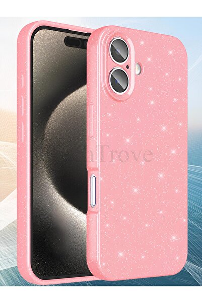 Hatreds Apple iPhone 16 Plus Kılıf Kamera Korumalı Parlak Simli Lüks Kapak - ...