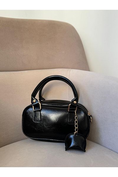 Moda Sekiz Geantă de umăr mini din piele lăcuită pentru femei