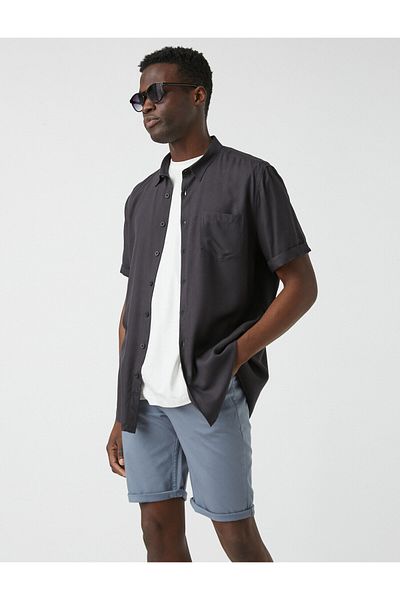 Koton Gabardine-Shorts mit mehrlagigem Bein