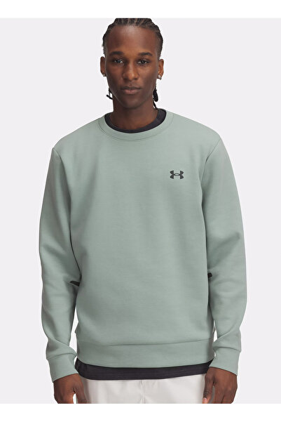 Under Armour 1389351-348 UA Unstoppable Flc Crew Yuvarlak Yaka Fitted Yeşil E...