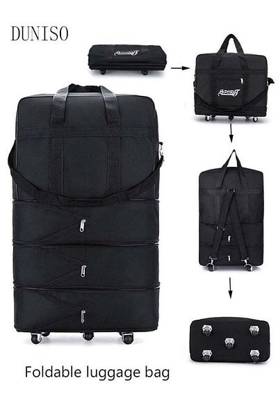 Generic DUNISO Expandable Foldable Luggage Bag Suitcase Collapsible Rolling Travel Luggage Bag Duffel Bag fo