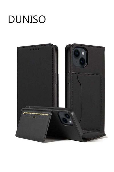 Generic DUNISO For iPhone 14 Pro Max 6.7" Wallet Case with Card Slots Holder Magnetic Clasp Shockproof Flip