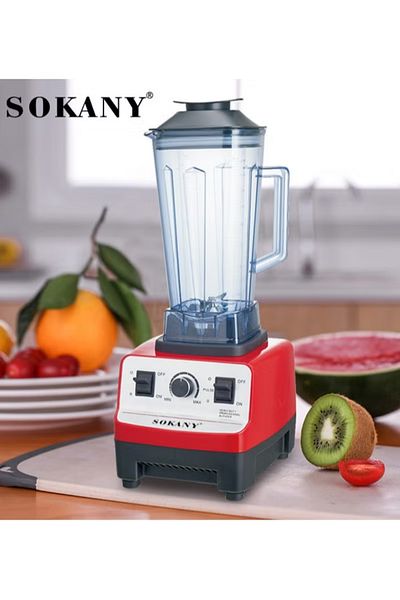 SOKANY Multifunction Fully Automatic Blender, Ice Crusher, Kitchen Cooking Machine, Juicer, 2L, SK-444, Red