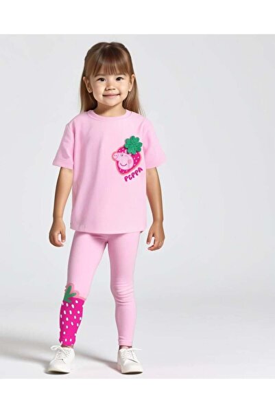 KOKOŞ BEBEK Peppa Leggings Girl Set |   Between 3/8 Years