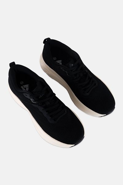 RBX Men Lace Up Brand Logo Outdoor Shoes, Black