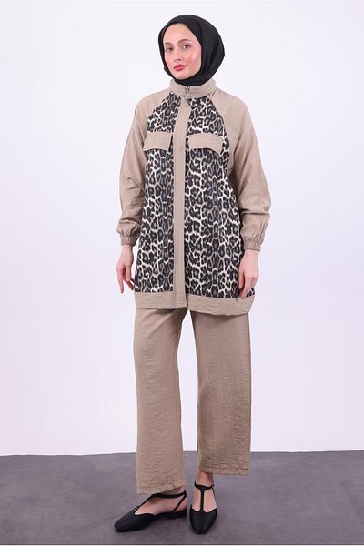 TRENDTESETTÜR Γυναικείο κοστούμι Vision Leopard με παντελόνι T 9474