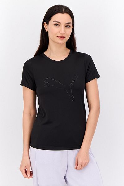 Puma Women Sportswear Fit Short Sleeve Training Top, Black
