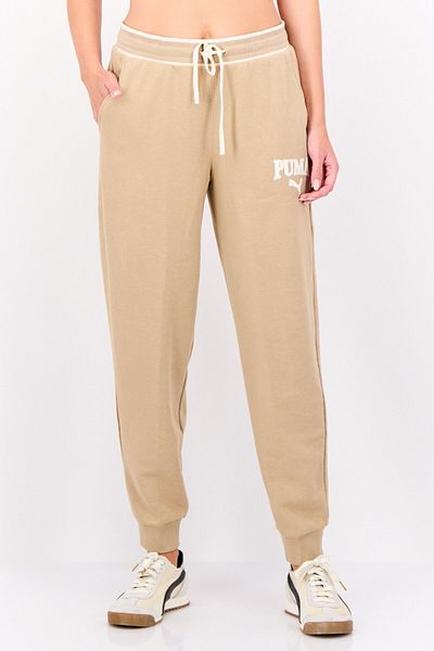 Puma Women Sportswear Fit Brand Logo Training Sweatpants, Tan