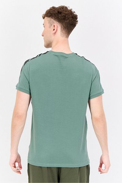 Puma Men Slim Fit Short Sleeves Outdoor T-Shirt, Sage Green/Black
