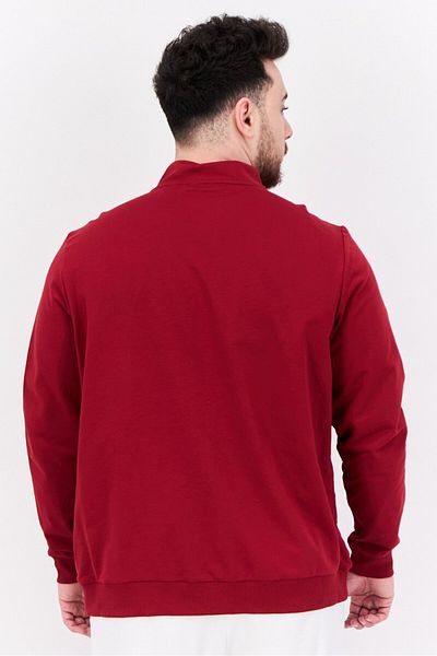 Puma Men Slim Fit Brand Logo Long Sleeves Training Sweatshirt, Red