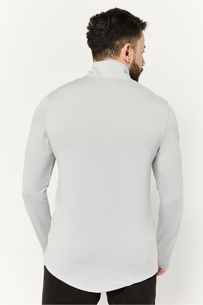 motion Men Sportswear Fit Half Zip Training Sweatshirts, Light Grey