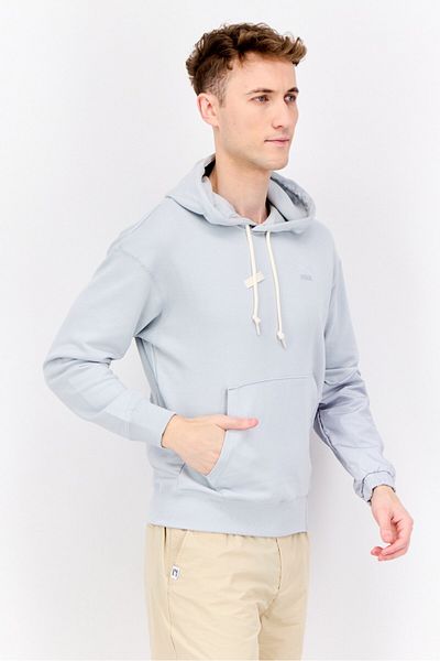 Puma Men Sportswear Fit Long Sleeve Outdoor Hoodies, Light Grey