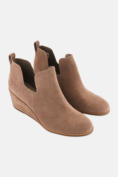 Toms Women Kallie Hidden Ankle Boots, Taupe Grey