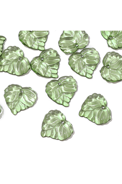 Choice 10 قطع 03GN 10/50 قطعة من خرز أوراق الشجر الصغيرة المصنوعة يدويًا من ا...