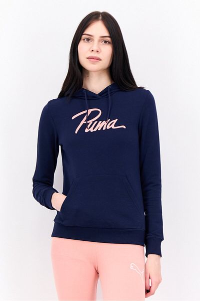 Puma Women Sportswear Fit Long Sleeves Outdoor Sweatshirt, Navy