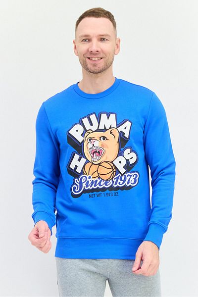 Puma Men Sportswear Fit Long Sleeve Outdoor Sweatshirt, Blue