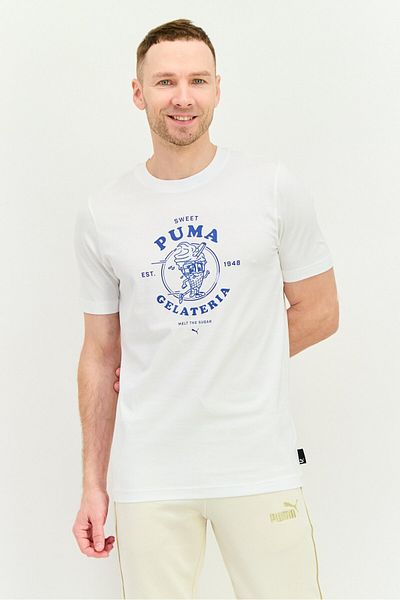 Puma Men Sportswear Fit Short Sleeves Outdoor T-shirt, White
