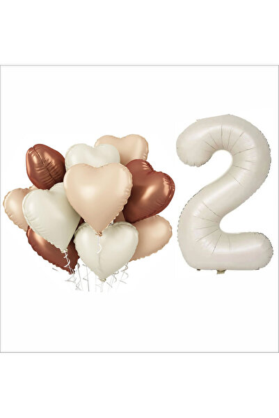 ZENVİVA SET DE ANIVERSARE RETRO PASTEL DE 2 ANI; FOIL CREAM 2 FIGURI, 2 BUC B...