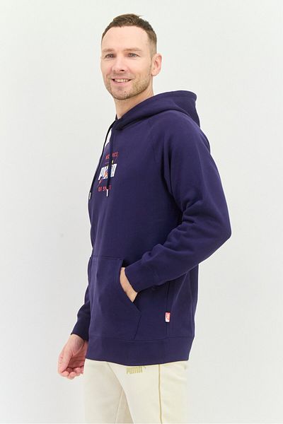 Puma Men Sportswear Fit Long Sleeve Outdoor Sweatshirt, Navy