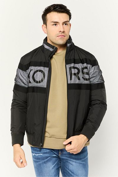 Michael Kors Men Brand Logo Puffer Jacket, Black