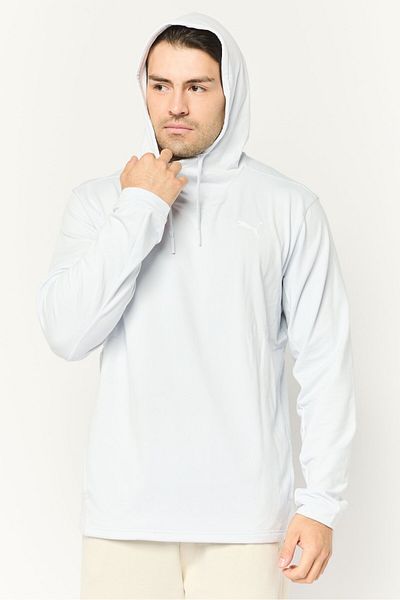 Puma Men Sportswear Fit Long Sleeve Outdoor Hooded Sweatshirt, White