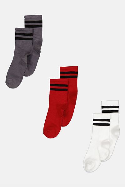 RBX Kids Boy 3 Pairs Crew Socks, Multicolor