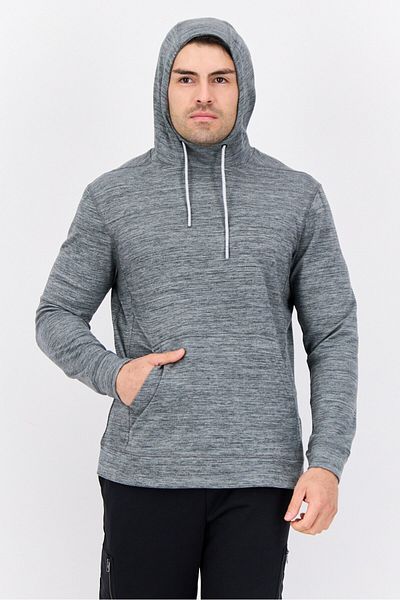 motion Men Sportswear Fit Long Sleeve Outdoor Hoodie, Heather Grey
