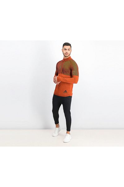 adidas Men Climaheat Primeknit Running Sweatshirt, Energy And Black