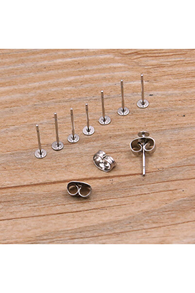 Choice 3 مم - 100 قطعة 50-100 قطعة أقراط من الفولاذ المقاوم للصدأ بلونين مع د...